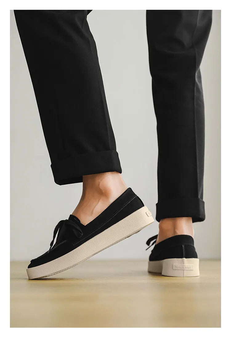 HIGH QUALITY LACED BLACK CLASSIC LOAFERS