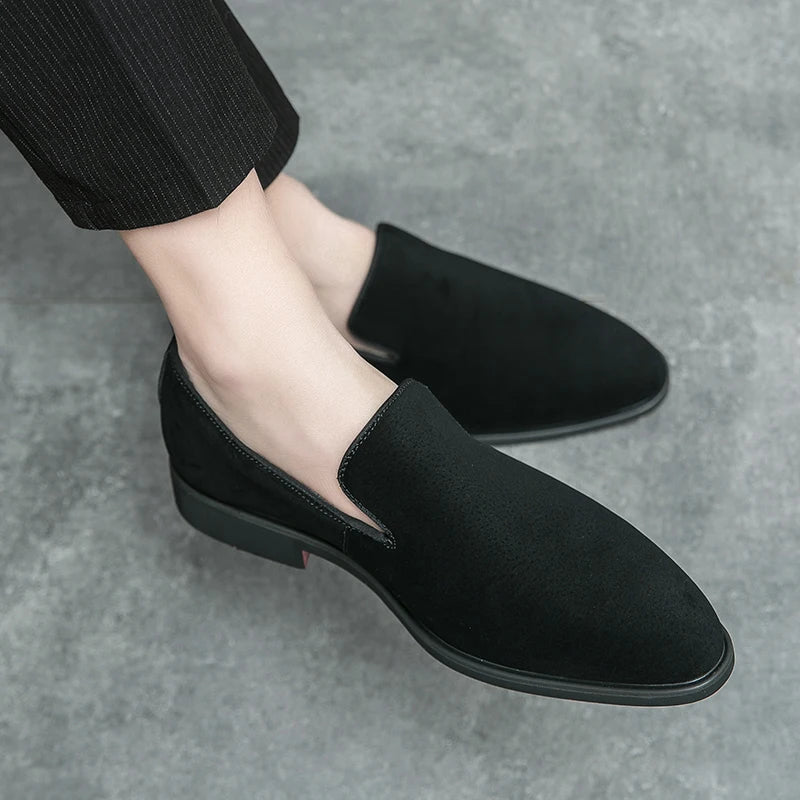 VINTAGE BLACK SUEDE LOAFERS