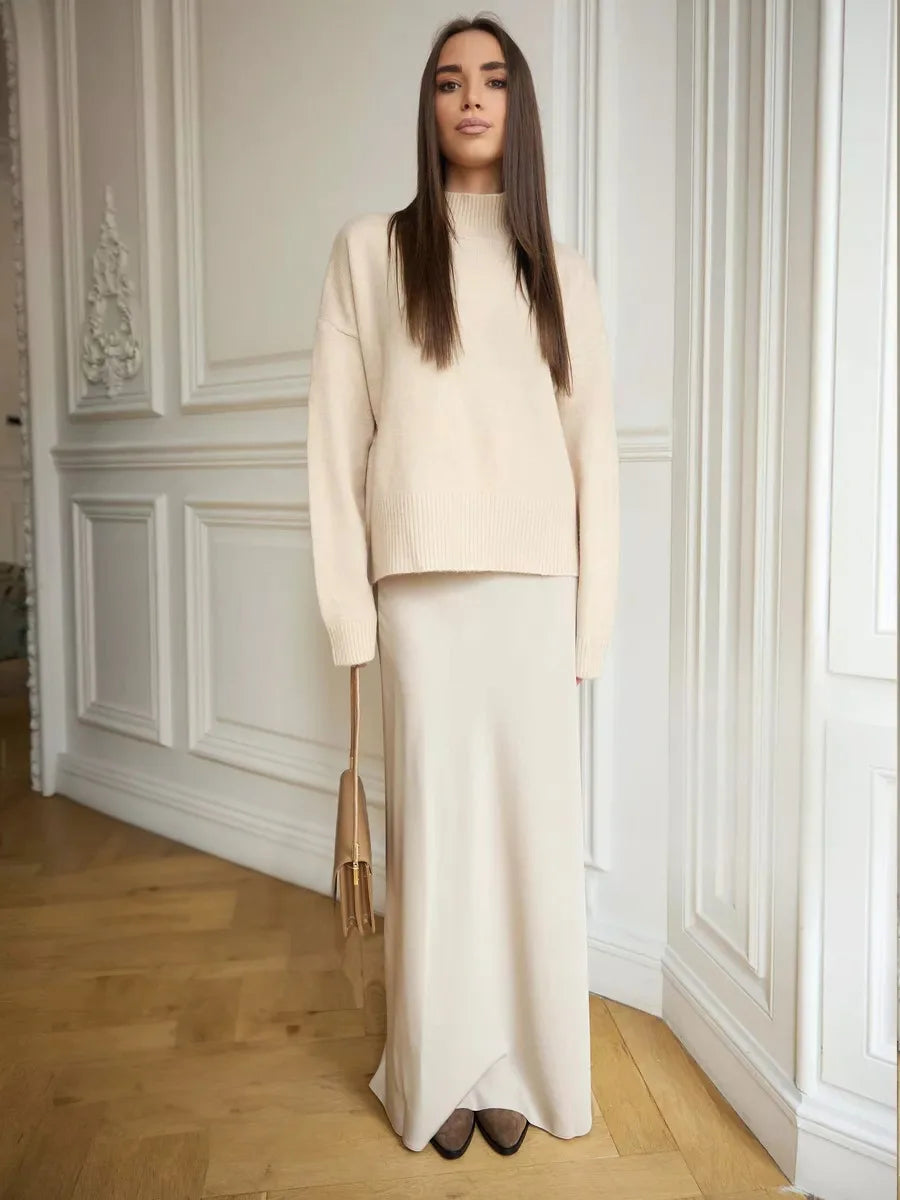 CLASSIC APRICOT SATIN SKIRT