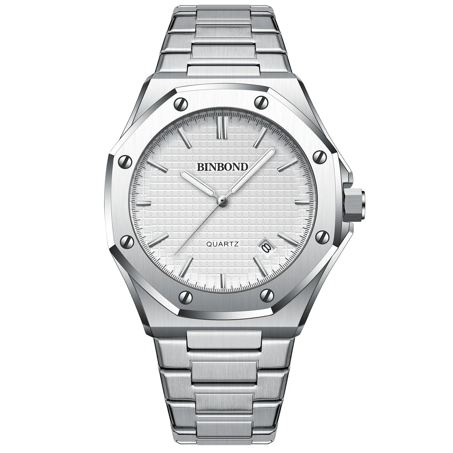 MAYFAIR SILVER WHITE STEEL WATCH