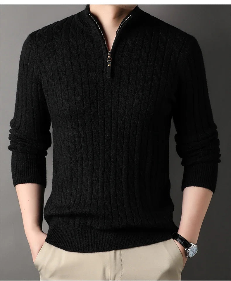 MODERN ELEGANCE BLACK SWEATER
