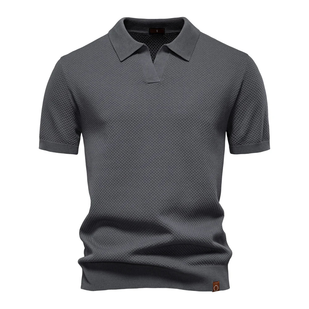 OLD MONEY DARK GRAY BUSINESS POLO