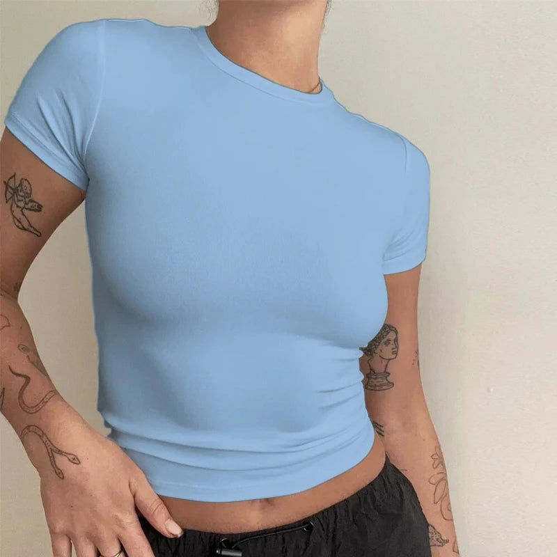 CLASSIC BLUE SPORTY KNIT TEE