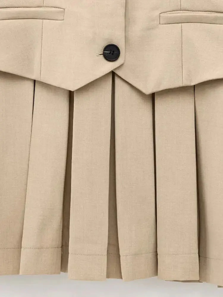 OLD MONEY BEIGE MINI DRESS
