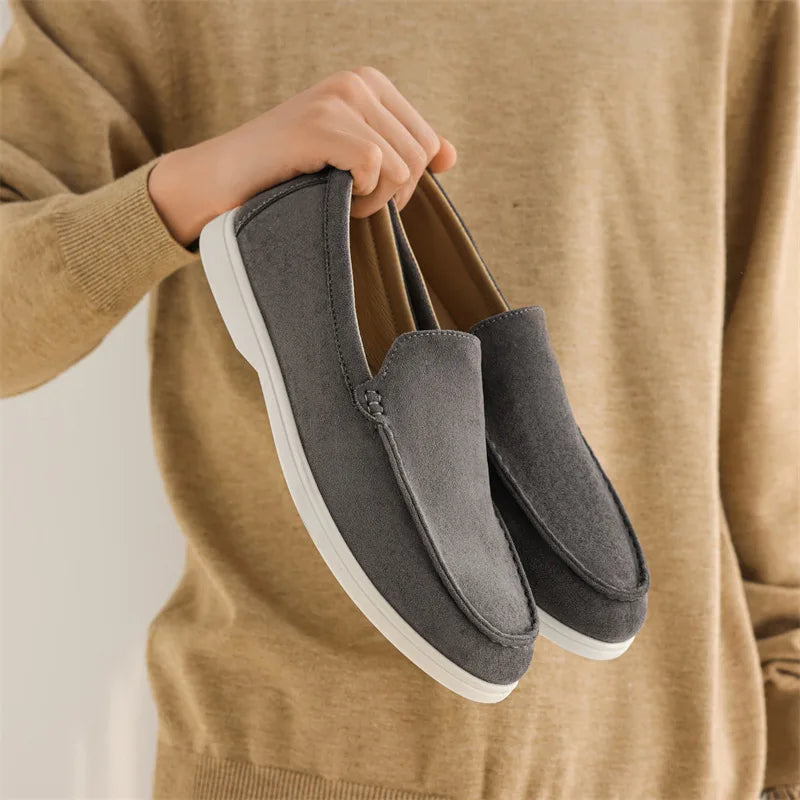 BRITISH INSPIRED GRAY CLASSIC LOAFERS