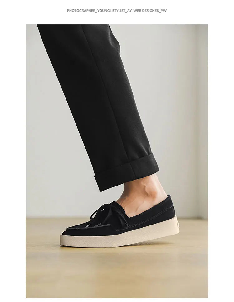 HIGH QUALITY LACED BLACK CLASSIC LOAFERS