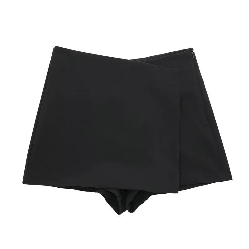 VINTAGE TIERED BLACK SKORT SHORTS