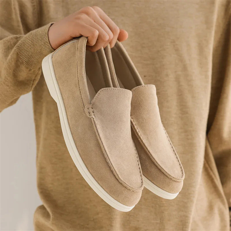 BRITISH INSPIRED BEIGE CLASSIC LOAFERS