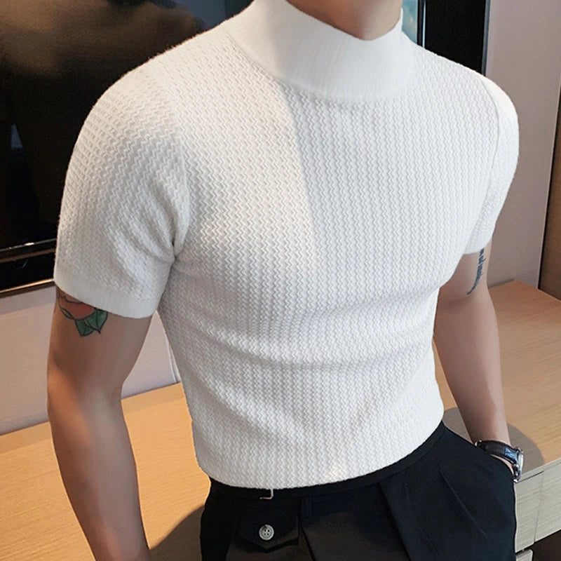 HERITAGE WHITE TURTLENECK POLO