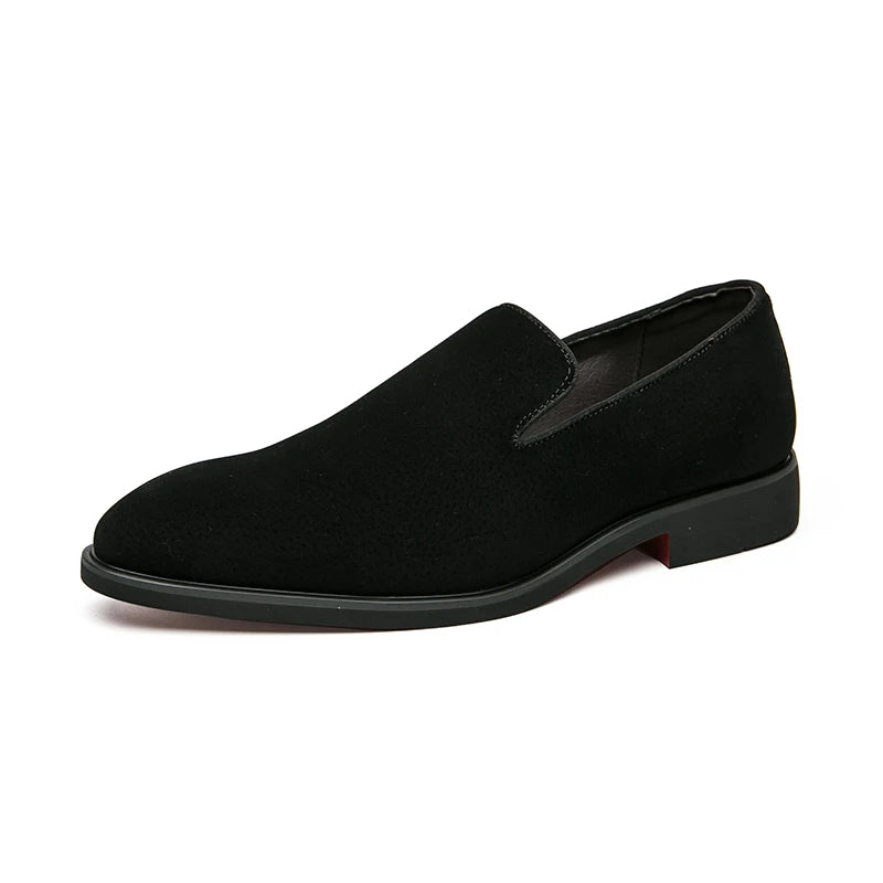 VINTAGE BLACK SUEDE LOAFERS