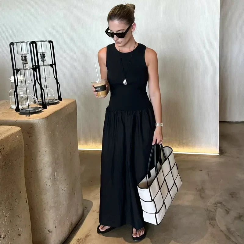 BLACK VINTAGE ELEGANT DRESS