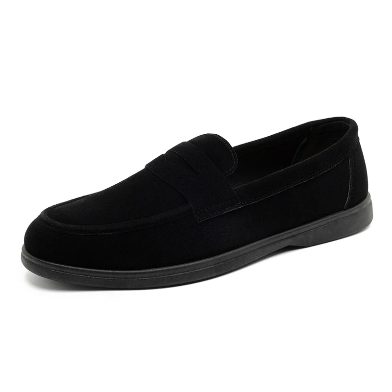 HERITAGE BLACK SLIP-ON LOAFERS