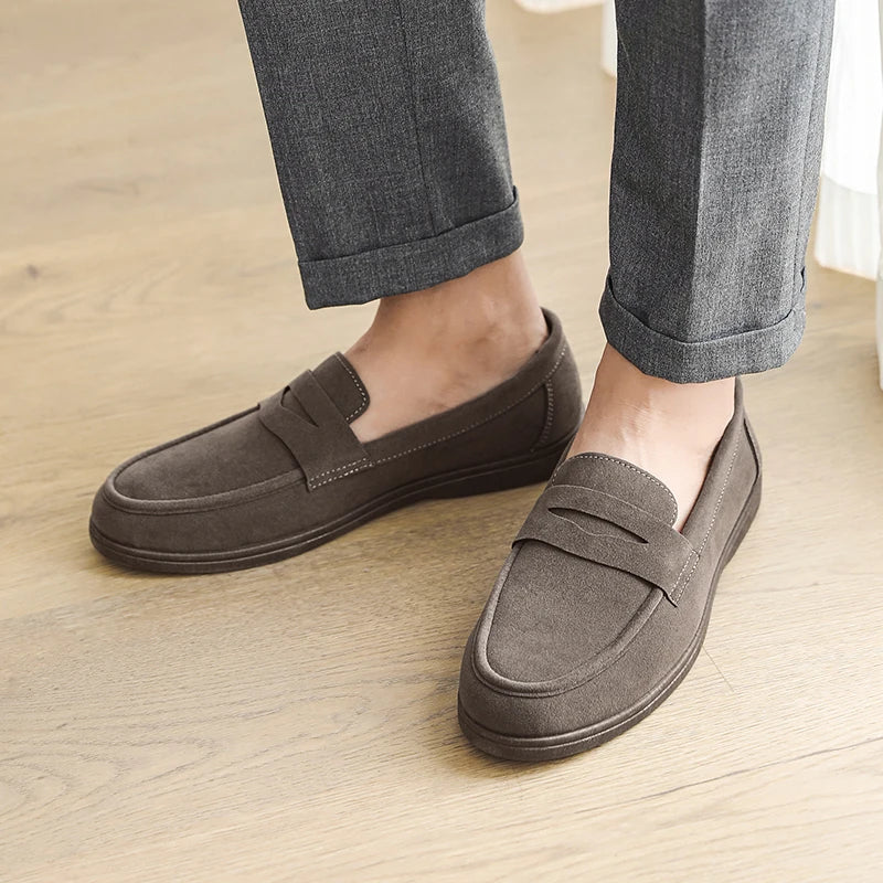HERITAGE GRAY SLIP-ON LOAFERS