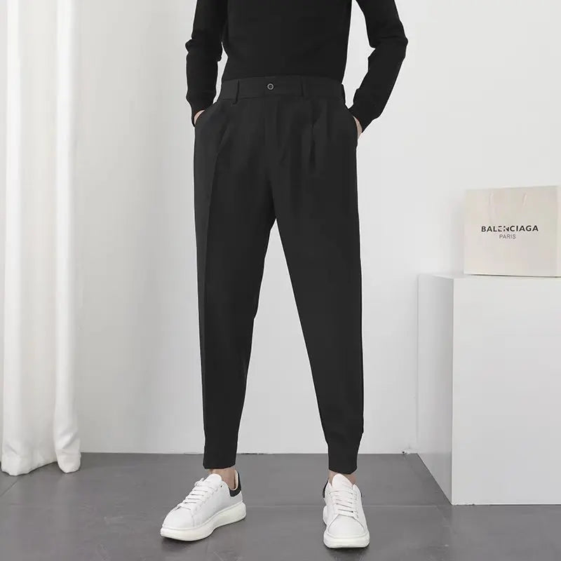 PLAIN BLACK ELEGANT TROUSERS
