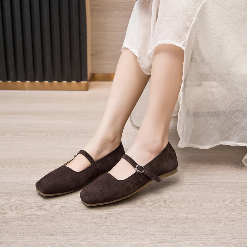 HIGH QUALITY BROWN OLD MONEY ELEGANT FLATS