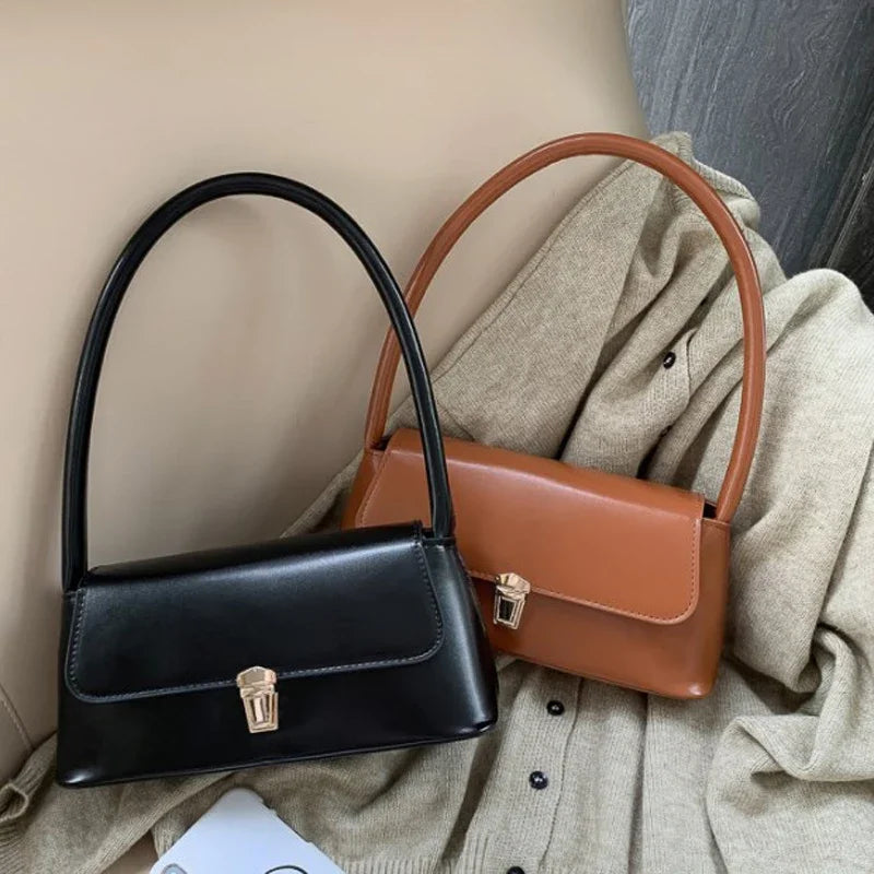 BLACK OLD MONEY ELEGANT SIMPLE HANDBAG