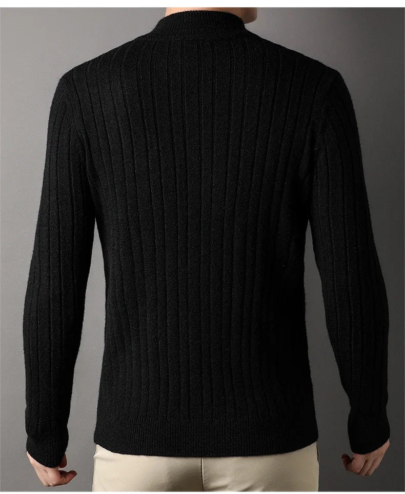 MODERN ELEGANCE BLACK SWEATER