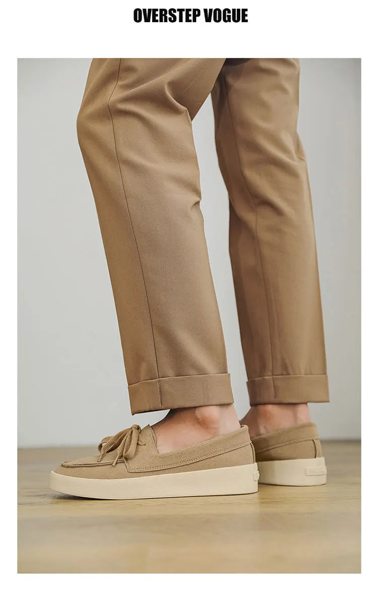 HIGH QUALITY LACED KHAKI CLASSIC LOAFERS