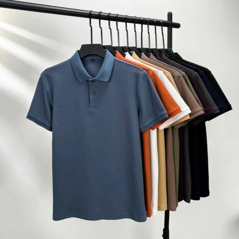 PREMIUM CLASSIC MID GRAY COTTON POLO