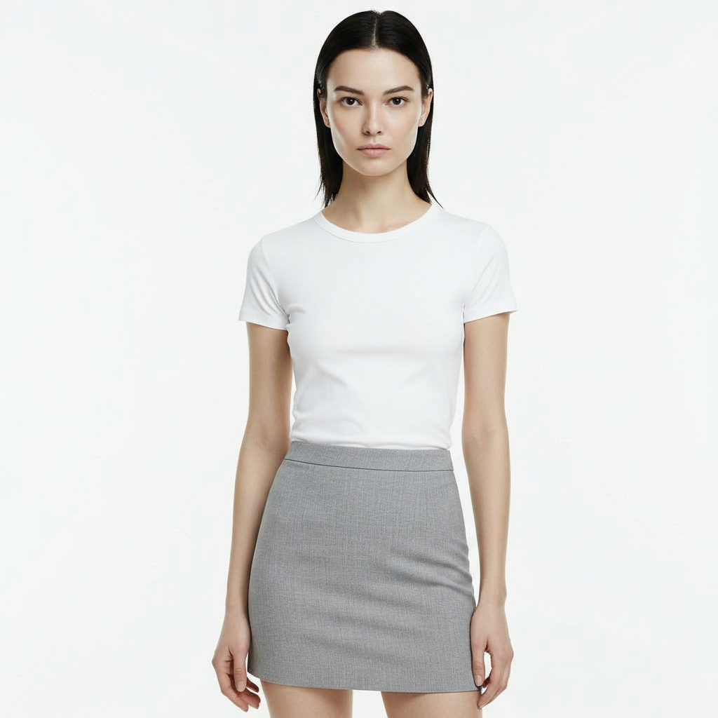 WHITE BASIC ELEGANT TANK TOP TEE
