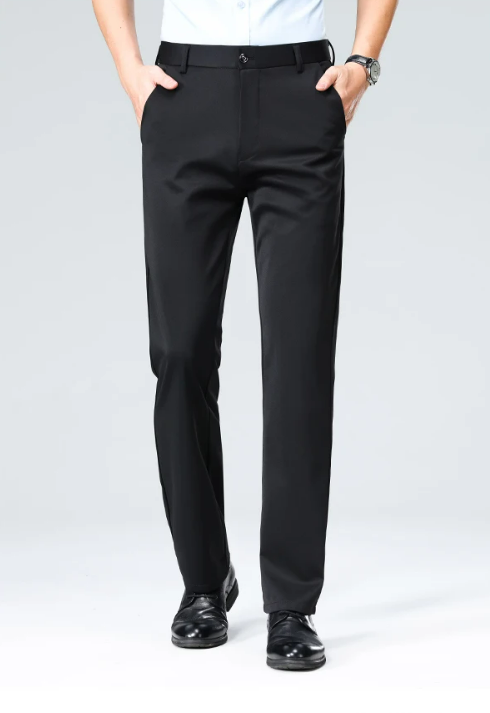 CLASSIC OLD MONEY BLACK TROUSERS