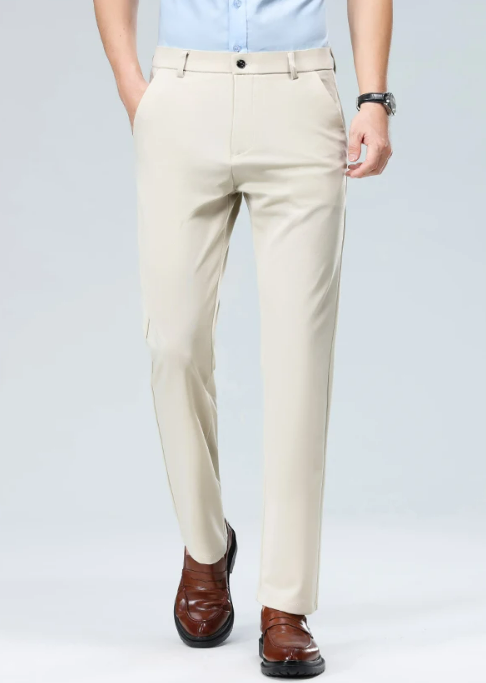 CLASSIC OLD MONEY BEIGE TROUSERS
