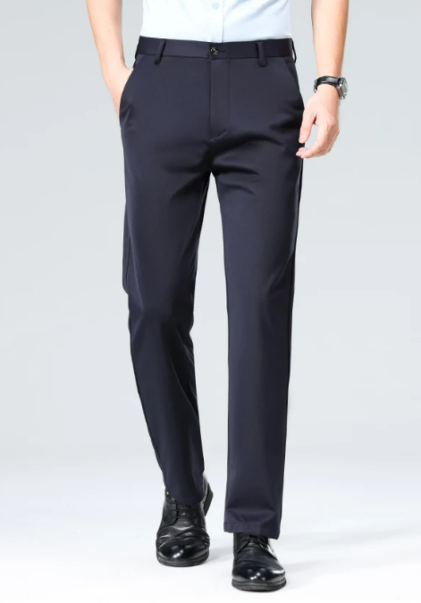 CLASSIC OLD MONEY NAVY BLUE TROUSERS