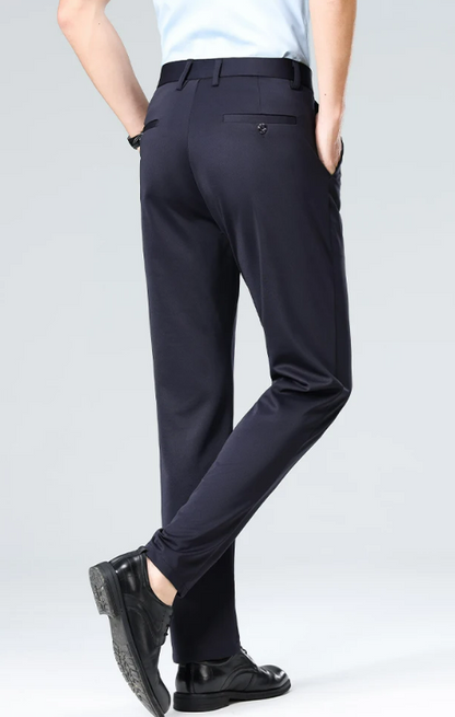 CLASSIC OLD MONEY NAVY BLUE TROUSERS