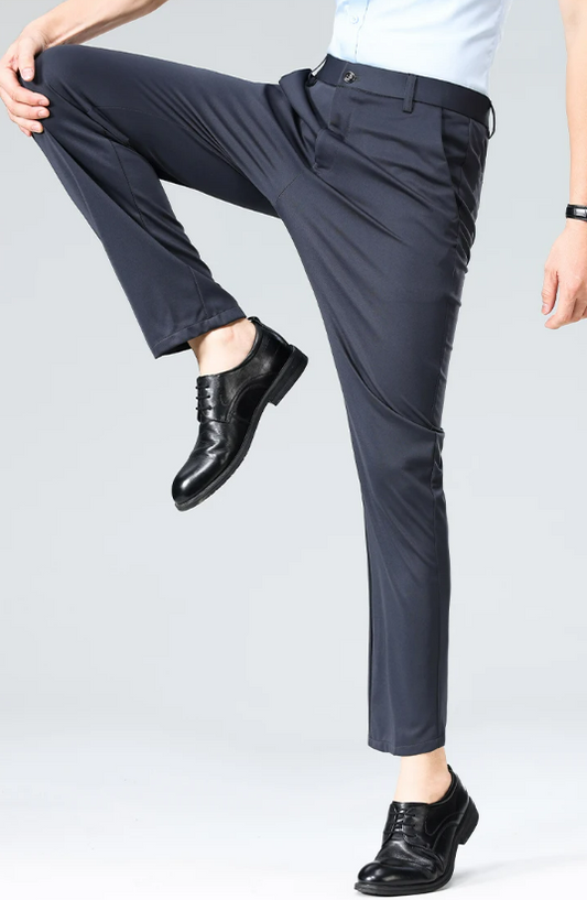 CLASSIC OLD MONEY DARK GRAY TROUSERS