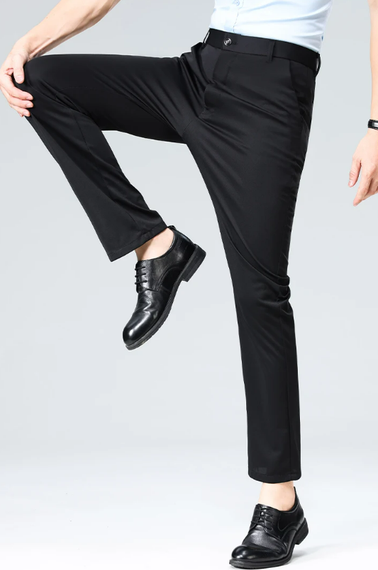 CLASSIC OLD MONEY BLACK TROUSERS