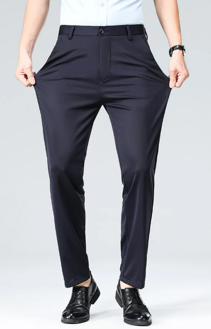 CLASSIC OLD MONEY NAVY BLUE TROUSERS