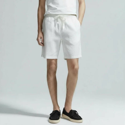 OLD MONEY COTTON WHITE BEACHY SHORTS