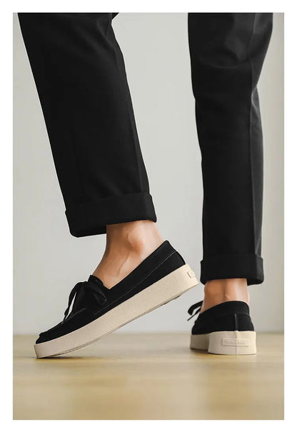 HIGH QUALITY LACED BLACK CLASSIC LOAFERS