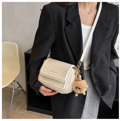 WHITE LEATHER MINI SHOULDER BAG