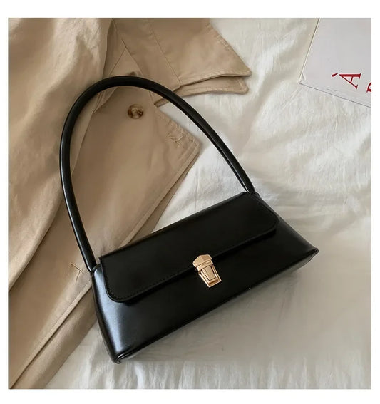 BLACK OLD MONEY ELEGANT SIMPLE HANDBAG