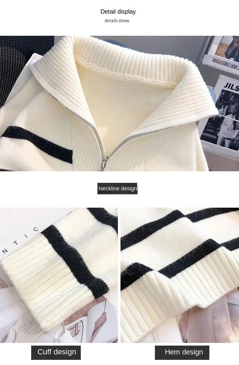LANGLEY STRIPED KNIT PULLOVER