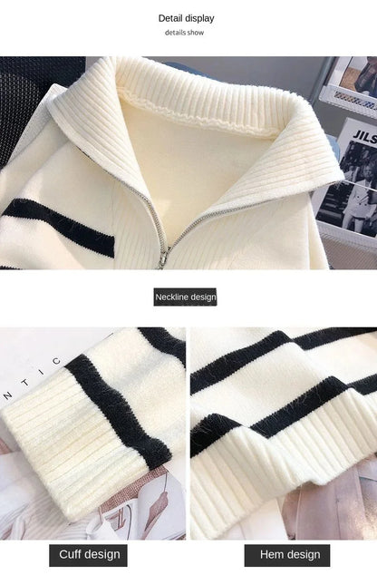 LANGLEY STRIPED KNIT PULLOVER