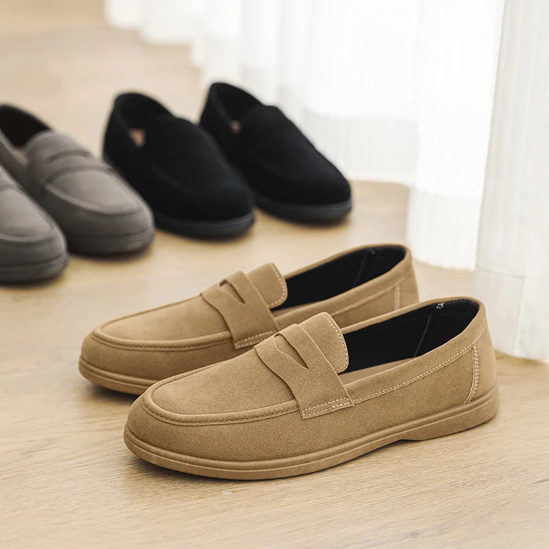 HERITAGE KHAKI SLIP-ON LOAFERS