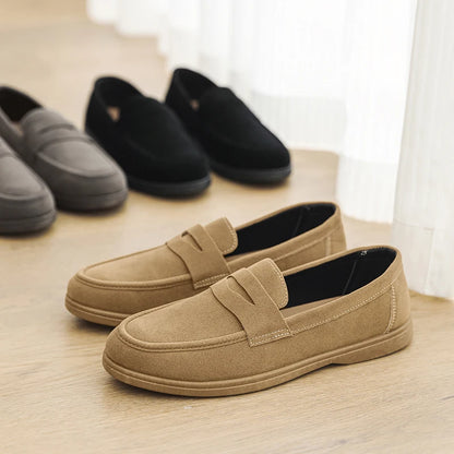 HERITAGE KHAKI SLIP-ON LOAFERS