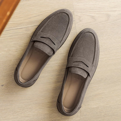 HERITAGE GRAY SLIP-ON LOAFERS