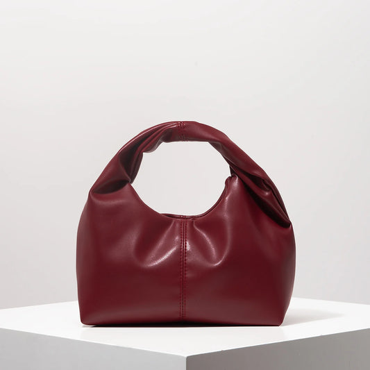 CHIC TWIST BURGUNDY SQUARE BAG