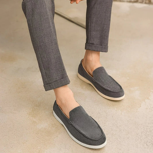 BRITISH INSPIRED GRAY CLASSIC LOAFERS