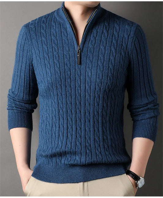 MODERN ELEGANCE BLUE SWEATER
