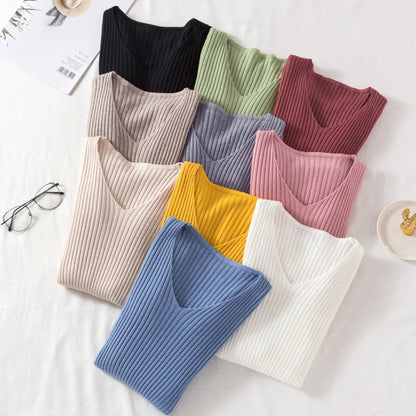 CASUAL REDDISH BROWN KNIT PULLOVER SWEATER