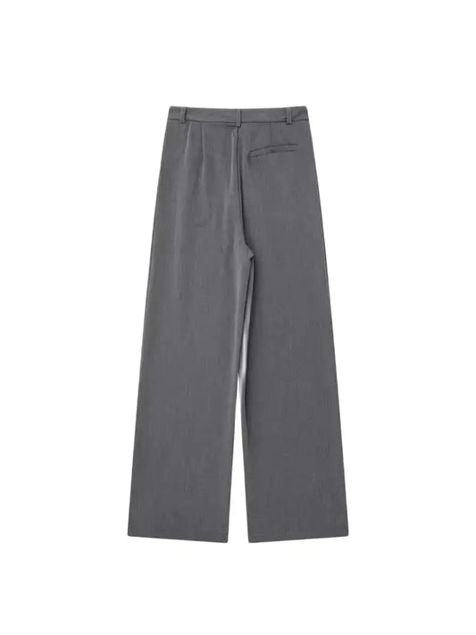 VINTAGE HIGH WAIST GRAY CLASSIC TROUSERS