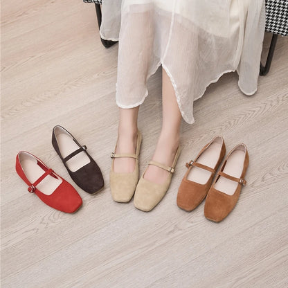 HIGH QUALITY RED OLD MONEY ELEGANT FLATS