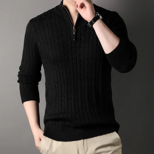 MODERN ELEGANCE BLACK SWEATER