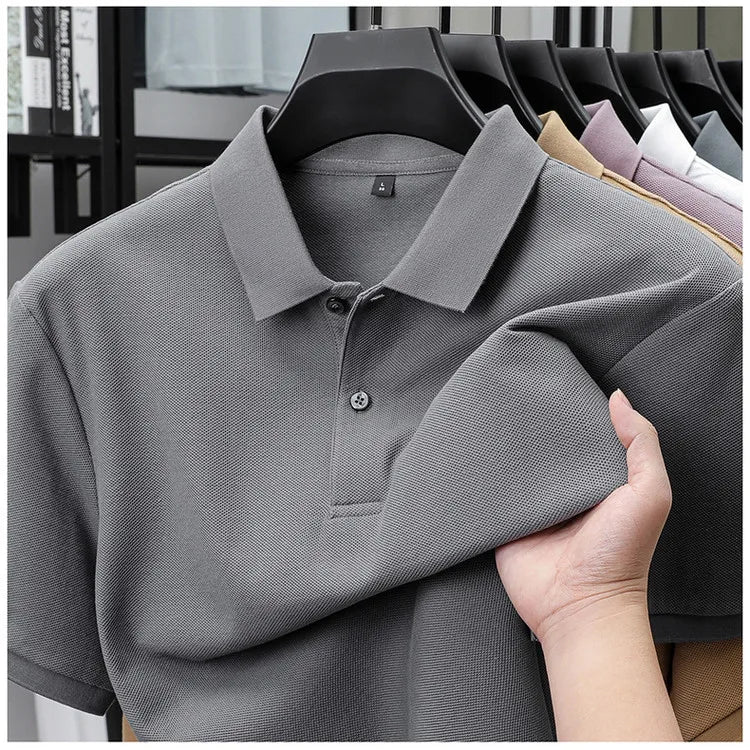 PREMIUM CLASSIC MID GRAY COTTON POLO
