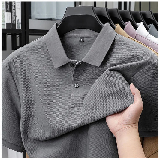 PREMIUM CLASSIC MID GRAY COTTON POLO