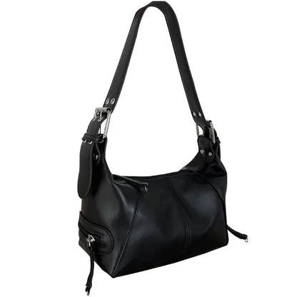 BLACK VINTAGE SHOULDER PURSE
